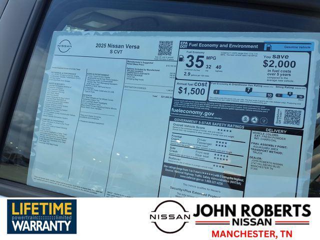 new 2025 Nissan Versa car, priced at $17,681