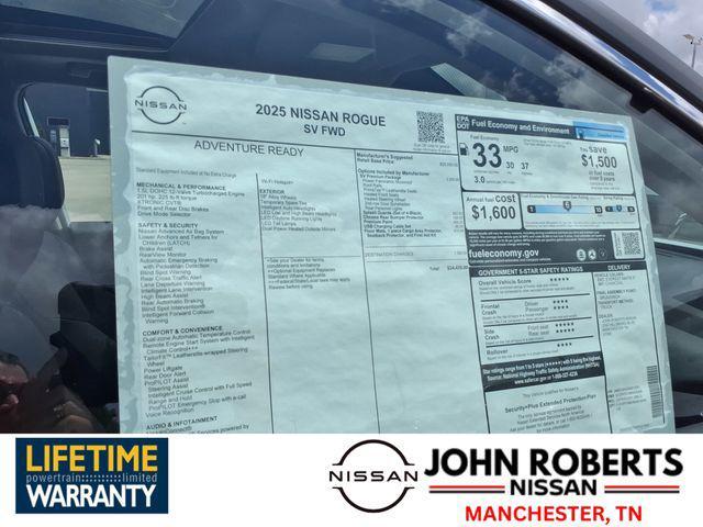 new 2025 Nissan Rogue car, priced at $30,476