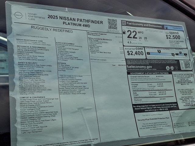 new 2025 Nissan Pathfinder car, priced at $53,500