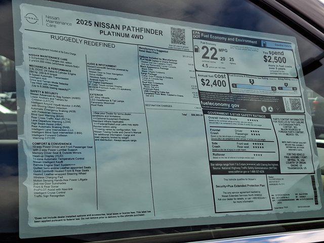 new 2025 Nissan Pathfinder car, priced at $55,500