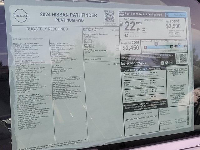 new 2024 Nissan Pathfinder car, priced at $51,640
