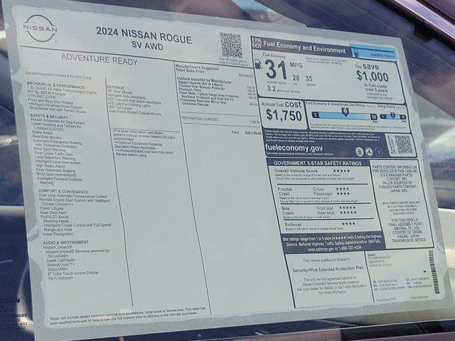 new 2024 Nissan Rogue car, priced at $32,296