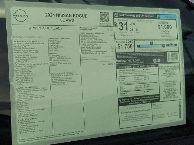 new 2024 Nissan Rogue car, priced at $39,180