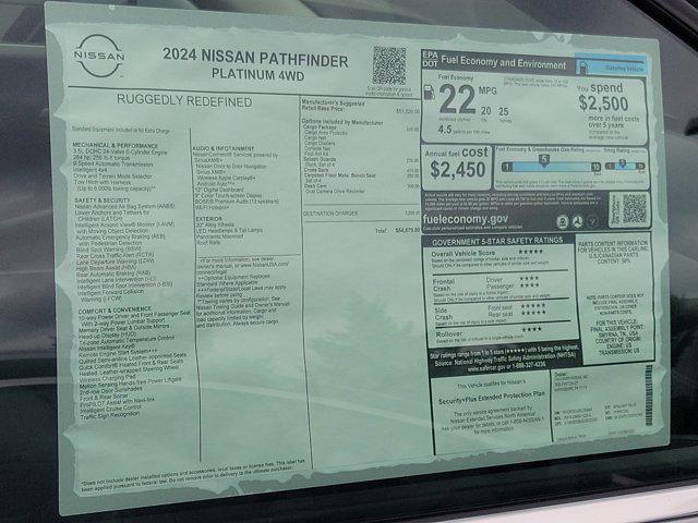 new 2024 Nissan Pathfinder car, priced at $51,358