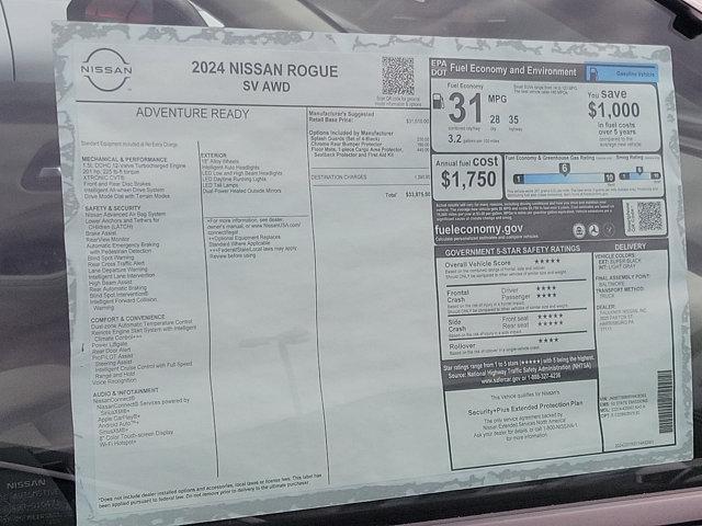 new 2024 Nissan Rogue car, priced at $32,199