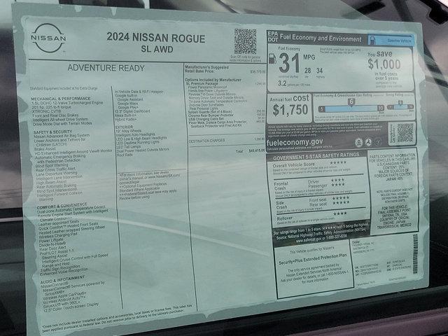 new 2024 Nissan Rogue car, priced at $36,315