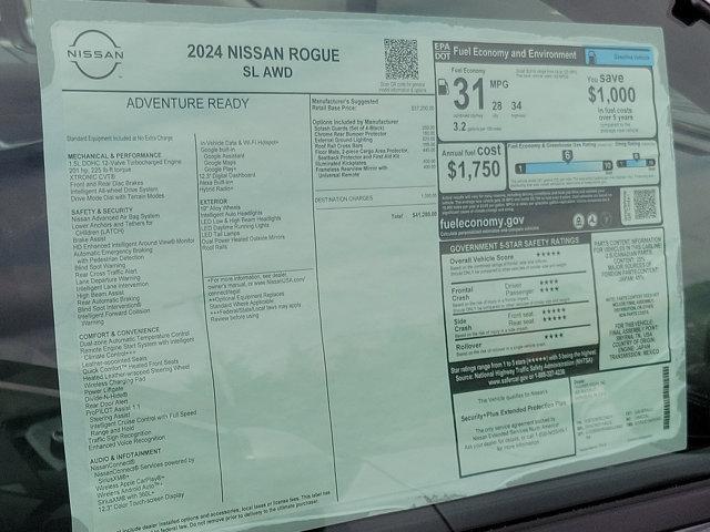 new 2024 Nissan Rogue car, priced at $39,400