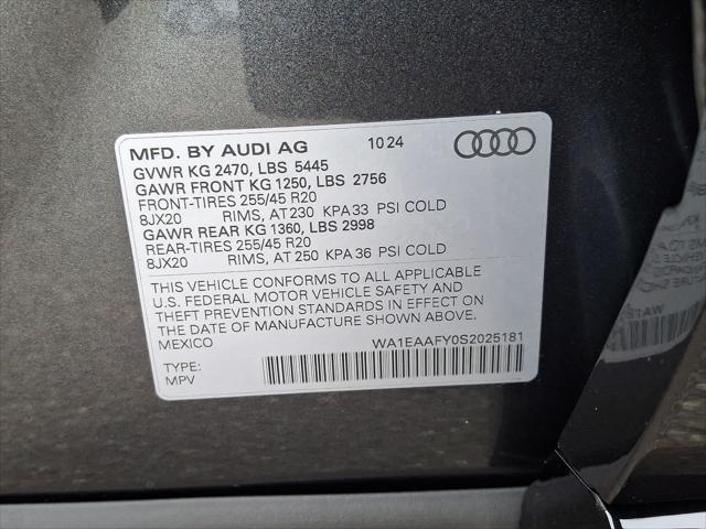 new 2025 Audi Q5 car, priced at $60,200