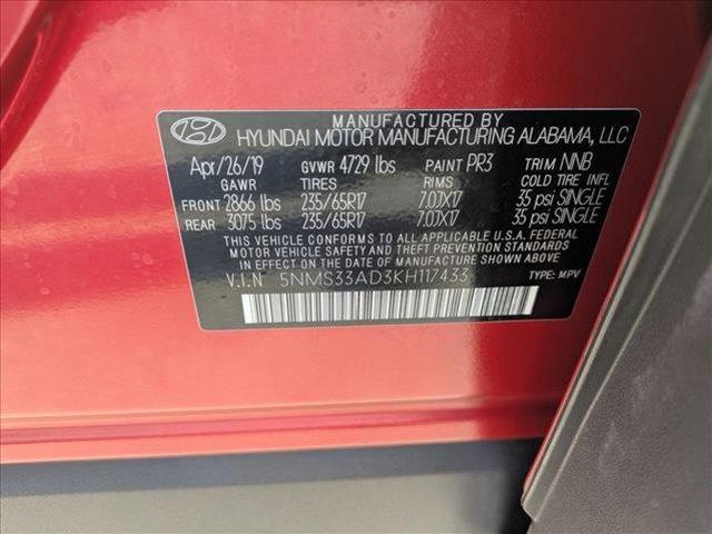 used 2019 Hyundai Santa Fe car, priced at $15,371
