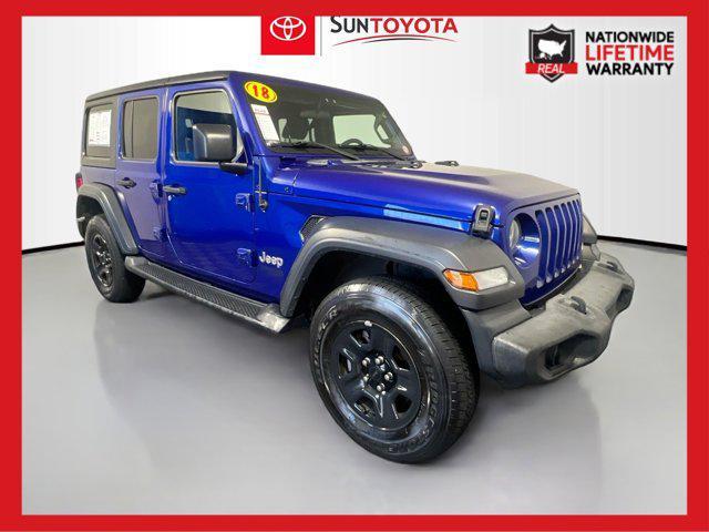 used 2018 Jeep Wrangler Unlimited car, priced at $18,419