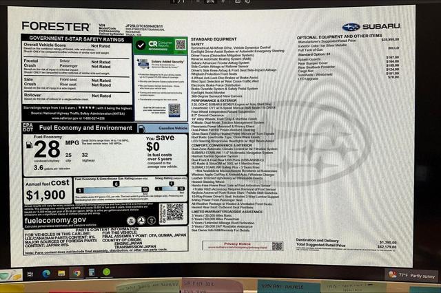 new 2025 Subaru Forester car, priced at $38,923