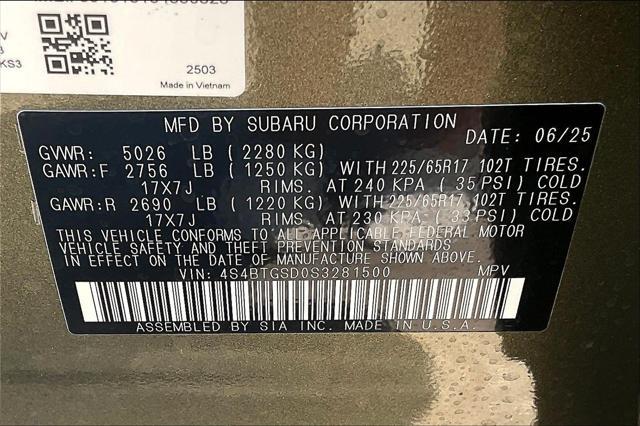 new 2025 Subaru Outback car, priced at $41,543