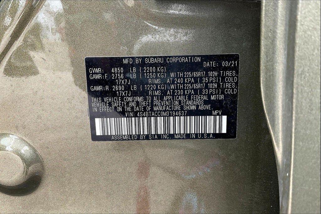 used 2021 Subaru Outback car, priced at $21,122