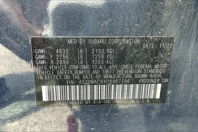 used 2023 Subaru Legacy car, priced at $21,492