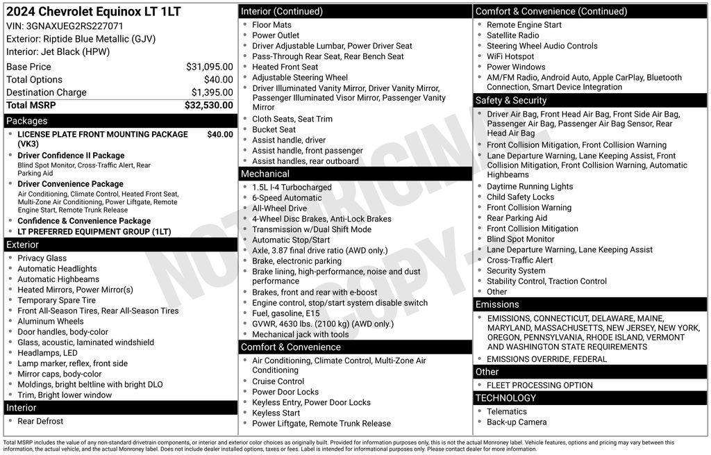 used 2024 Chevrolet Equinox car, priced at $22,170