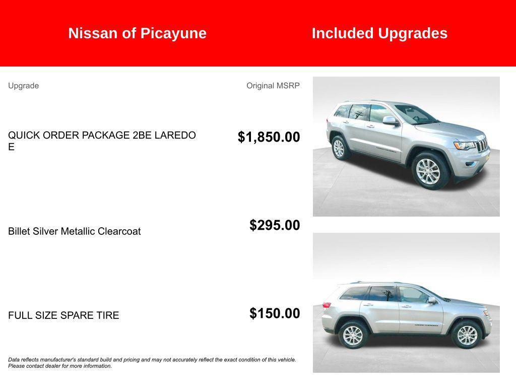 used 2021 Jeep Grand Cherokee car, priced at $22,998