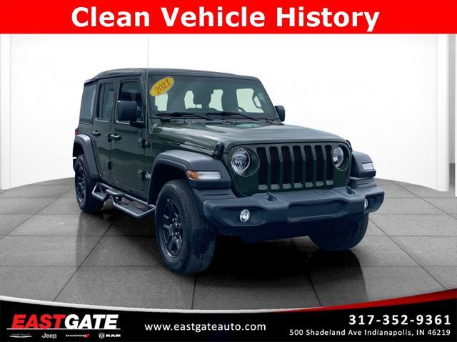 used 2021 Jeep Wrangler Unlimited car, priced at $27,500