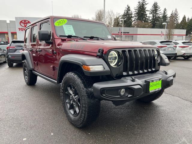 used 2021 Jeep Wrangler car, priced at $22,740