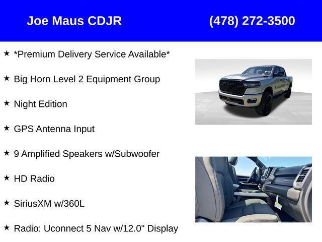 new 2025 Ram 1500 car, priced at $62,543