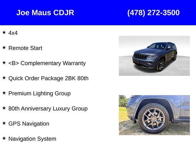 used 2021 Jeep Grand Cherokee car, priced at $27,471