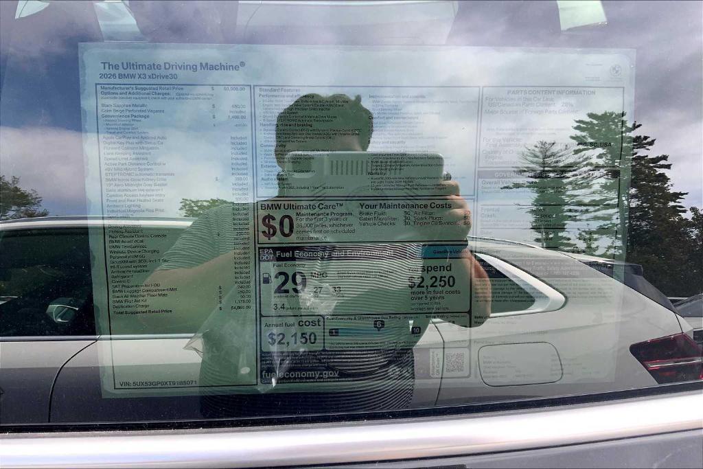 new 2026 BMW X3 car, priced at $54,865