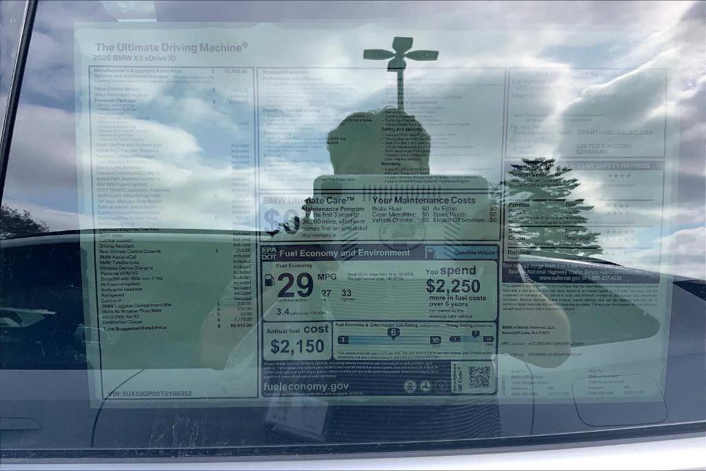 new 2026 BMW X3 car, priced at $56,915