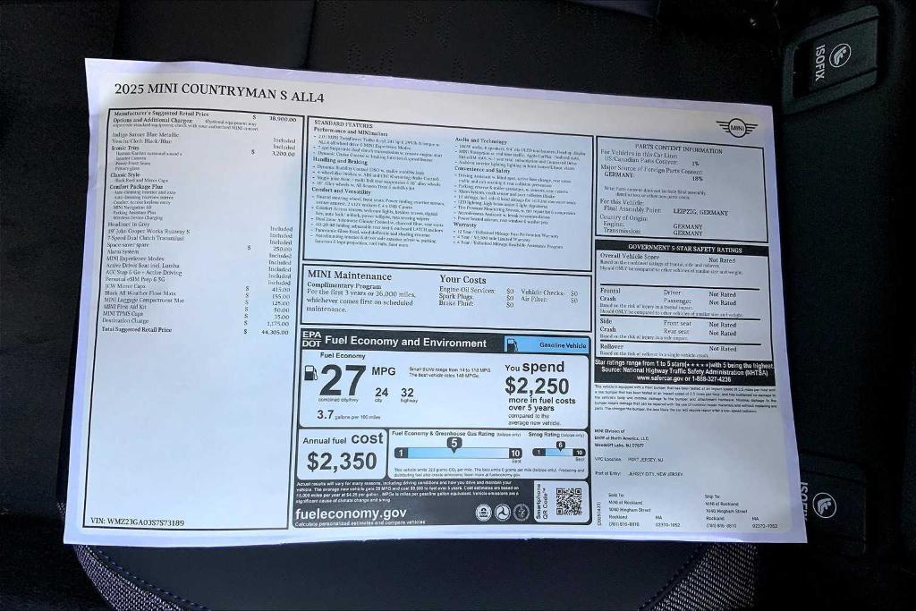 used 2025 MINI Countryman car, priced at $38,260