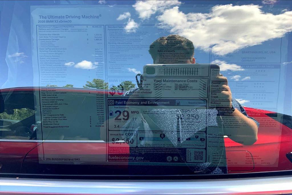 new 2026 BMW X3 car, priced at $56,315