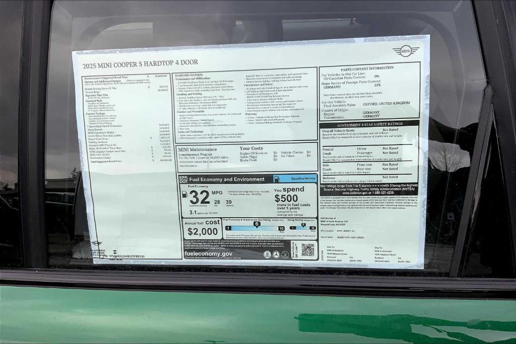 new 2025 MINI Hardtop car, priced at $38,200