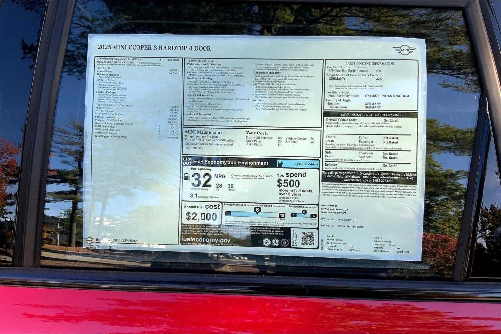 new 2025 MINI Hardtop car, priced at $37,780