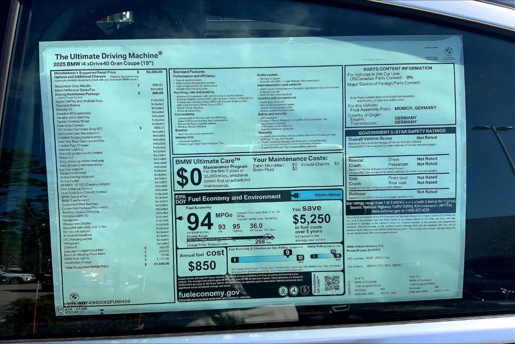 new 2025 BMW i4 Gran Coupe car, priced at $65,640