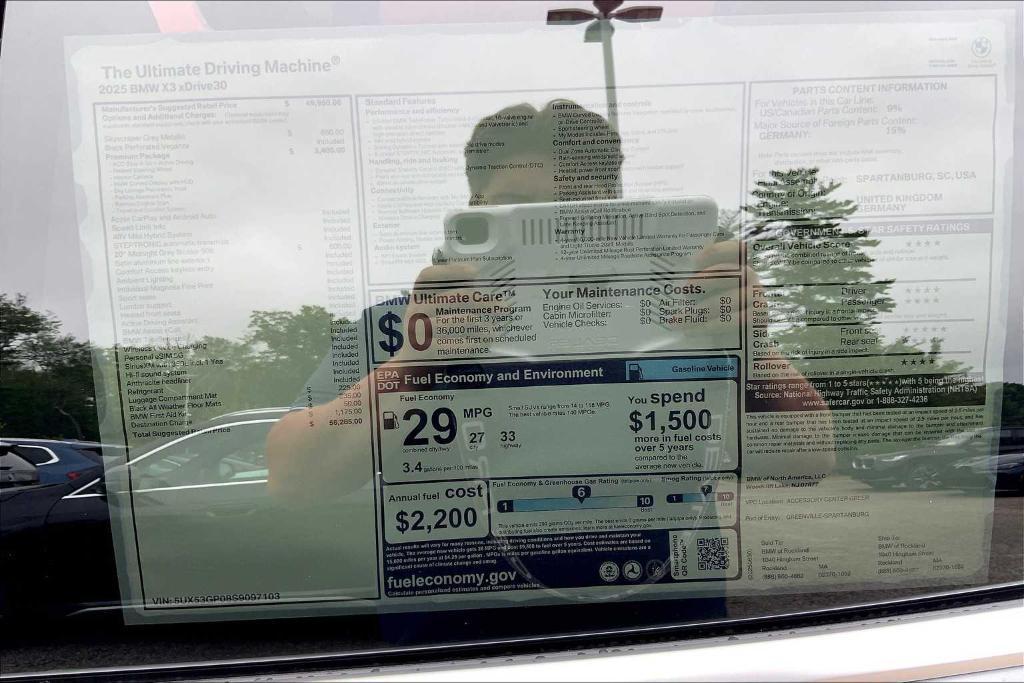 new 2025 BMW X3 car, priced at $56,285