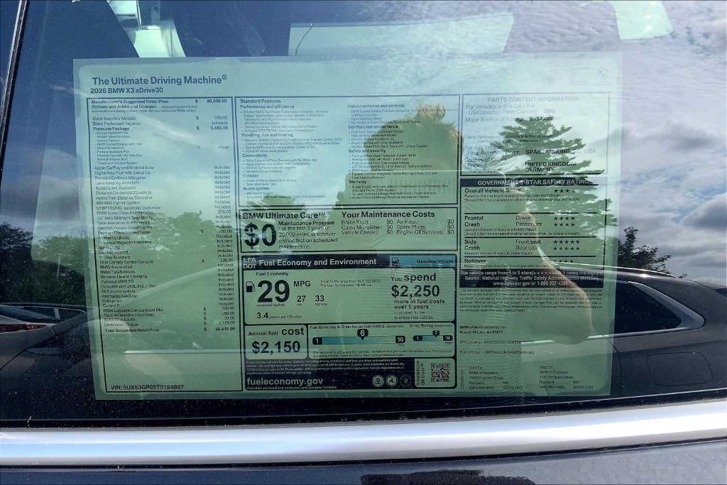 new 2026 BMW X3 car, priced at $56,915