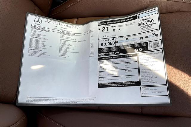 new 2025 Mercedes-Benz GLS 450 car, priced at $98,785