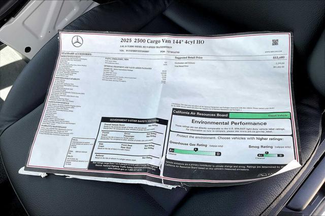 used 2025 Mercedes-Benz Sprinter 2500 car, priced at $52,889