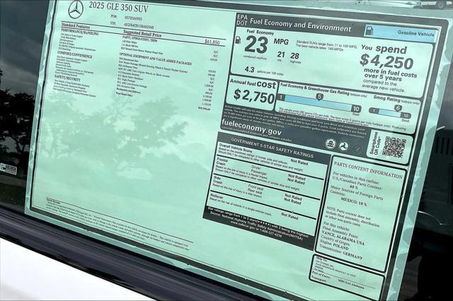 new 2025 Mercedes-Benz GLE 350 car, priced at $69,995
