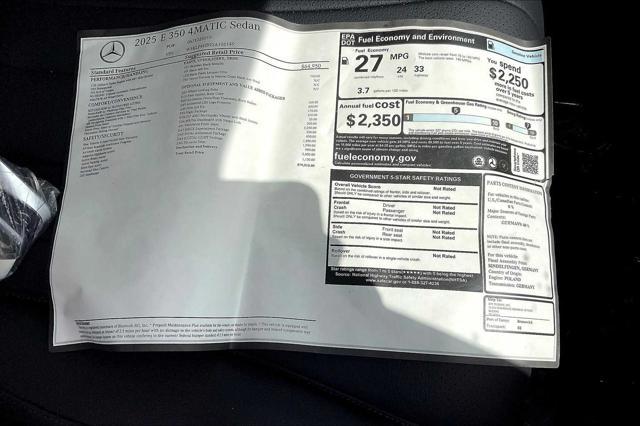 new 2025 Mercedes-Benz E-Class car, priced at $79,015