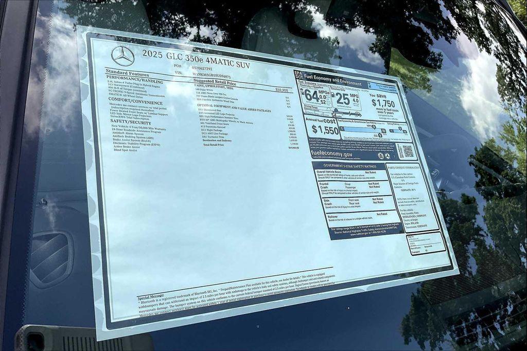 new 2025 Mercedes-Benz GLC 350e car, priced at $69,960