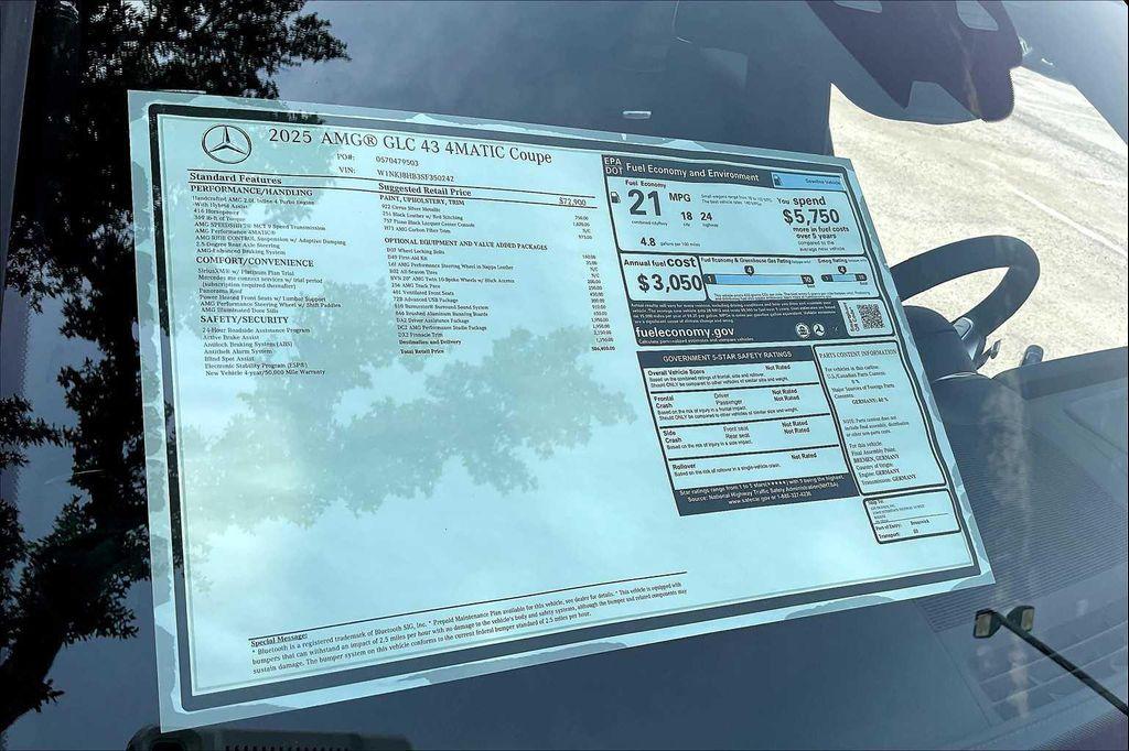 new 2025 Mercedes-Benz AMG GLC 43 car, priced at $86,400