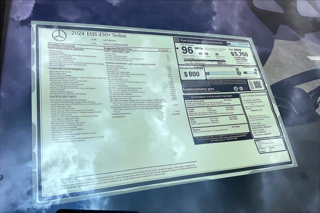 new 2024 Mercedes-Benz EQS 450 car, priced at $122,045