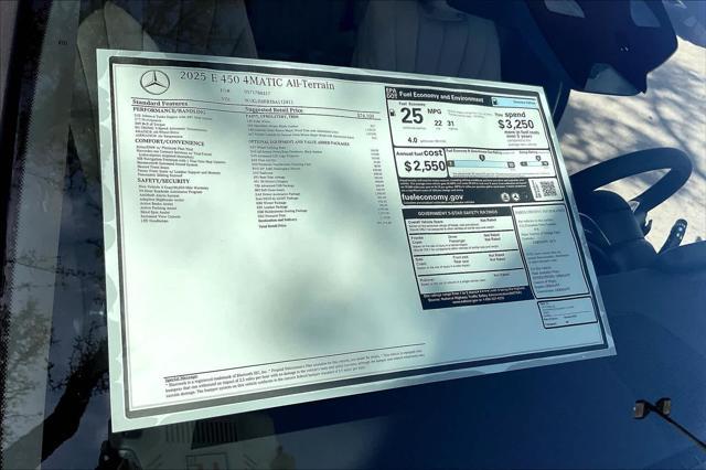 new 2025 Mercedes-Benz E-Class car, priced at $93,570