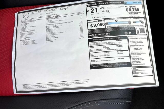new 2025 Mercedes-Benz GLE 450 car, priced at $92,620