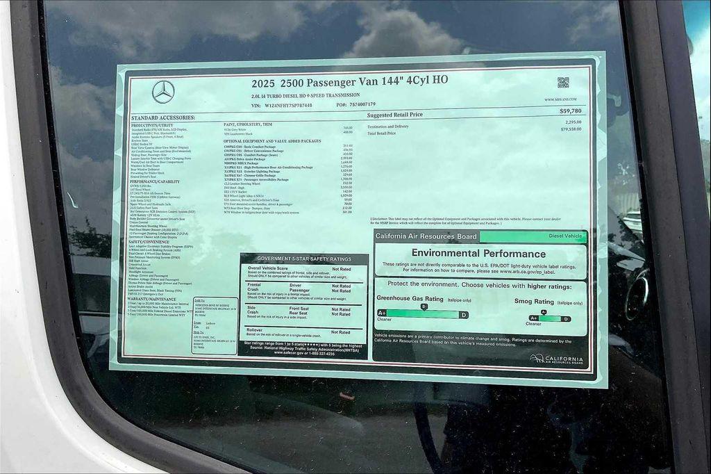 new 2025 Mercedes-Benz Sprinter 2500 car, priced at $79,558