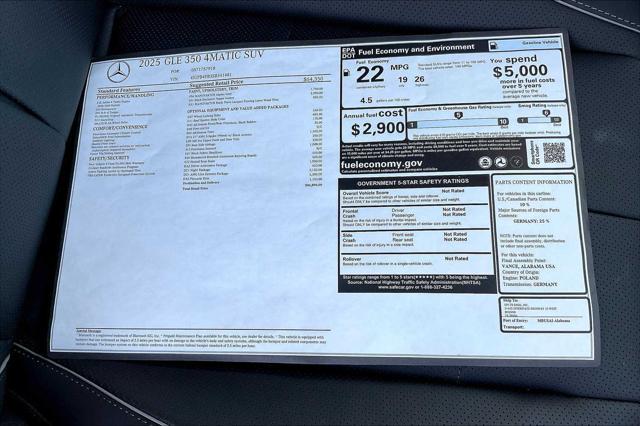 new 2025 Mercedes-Benz GLE 350 car, priced at $86,890