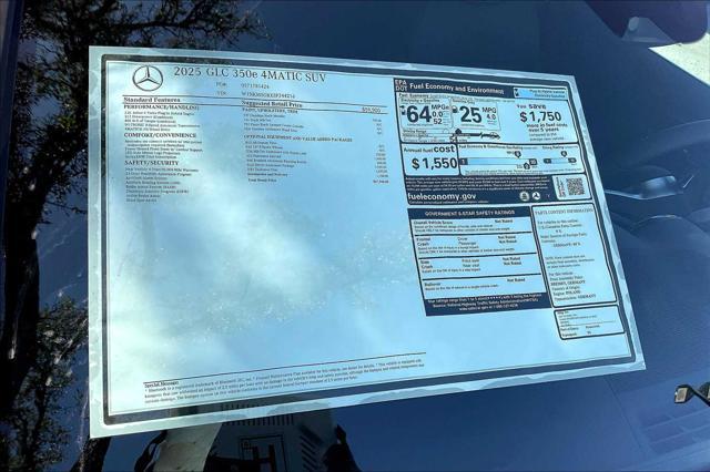 new 2025 Mercedes-Benz GLC 350e car, priced at $67,900