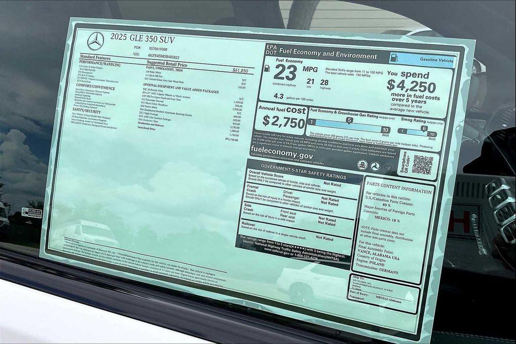 new 2025 Mercedes-Benz GLE 350 car, priced at $71,710