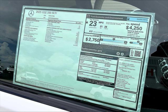 new 2025 Mercedes-Benz GLE 350 car, priced at $71,710