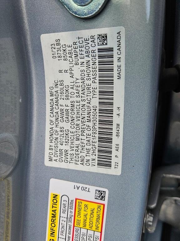 used 2023 Honda Civic car, priced at $25,550