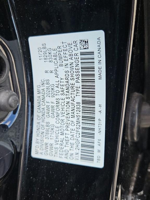 used 2021 Honda Civic car, priced at $19,545