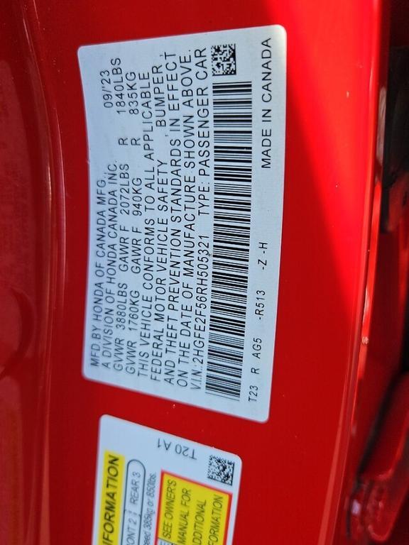 used 2024 Honda Civic car, priced at $27,237